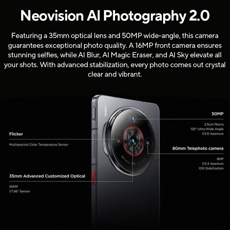 Смартфон Nubia Z60S Pro Global Version 5G Snapdragon 8 Gen 2 MyOS 14,0 120 Гц 6,78-дюймовый AMOLED-экран 50 м + 50 м + 8 м 5100 мАч NFC