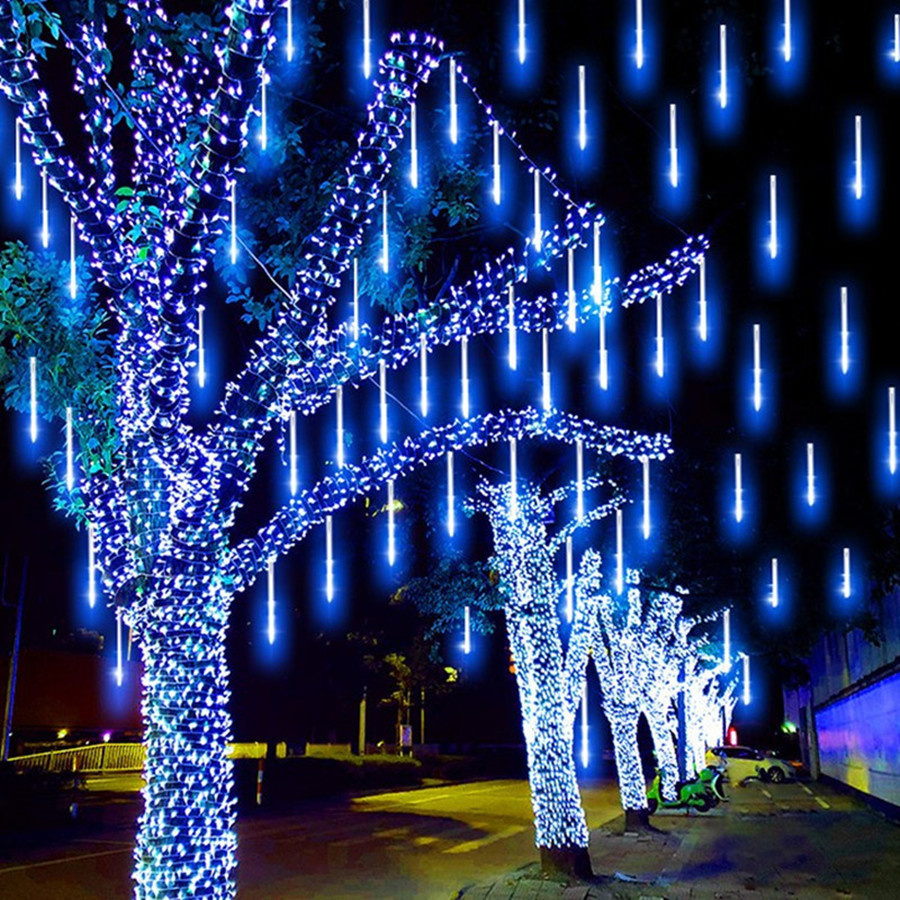 LED Meteor Dusche Lampe Wasserdichte Schnee Fallen Regentropfen Eiszapfen Lichterkette 50cm 8 Röhren Hochzeit Weihnachten Girlande String Lichter