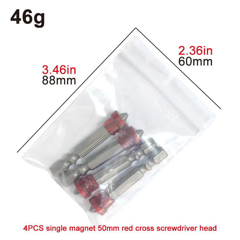 S2 Magnetic Double Head Cross 50mmPH2 High Hardness Screwdriver with Detachable Magnetic Coil for Positioning