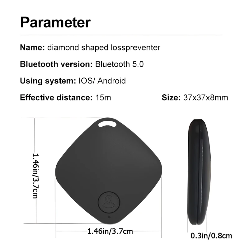 Mini dispositivo de seguimiento Bluetooth antipérdida, billetera para teléfono móvil, buscador de llaves, ubicación, llamador inteligente 5,0, alarma Dual, buscador de mascotas