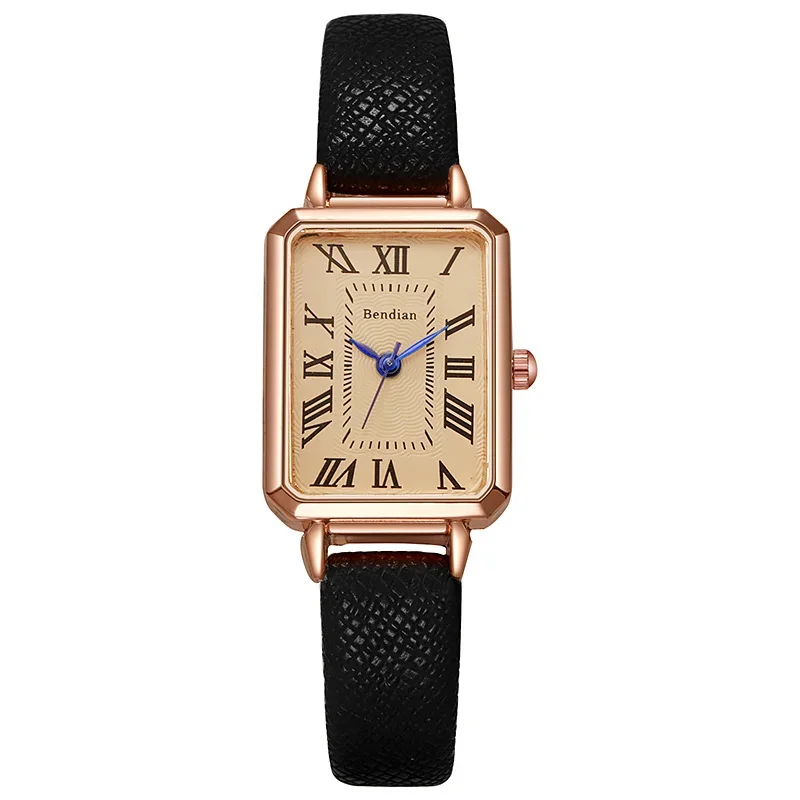 Mode Retro Digitale Wijzerplaat Casual Horloges Vierkante Lederen Band Modieuze Klok Quartz Horloge voor Vrouwen Gift