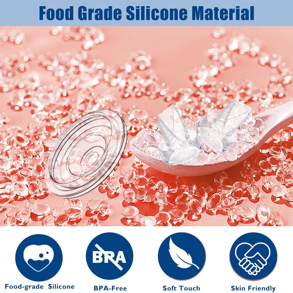 Accesorios para extractor de leche, válvula de pico de pato y diafragma de silicona Compatible con extractor de leche Momcozy S12 Pro/S9 Pro/S12/S9