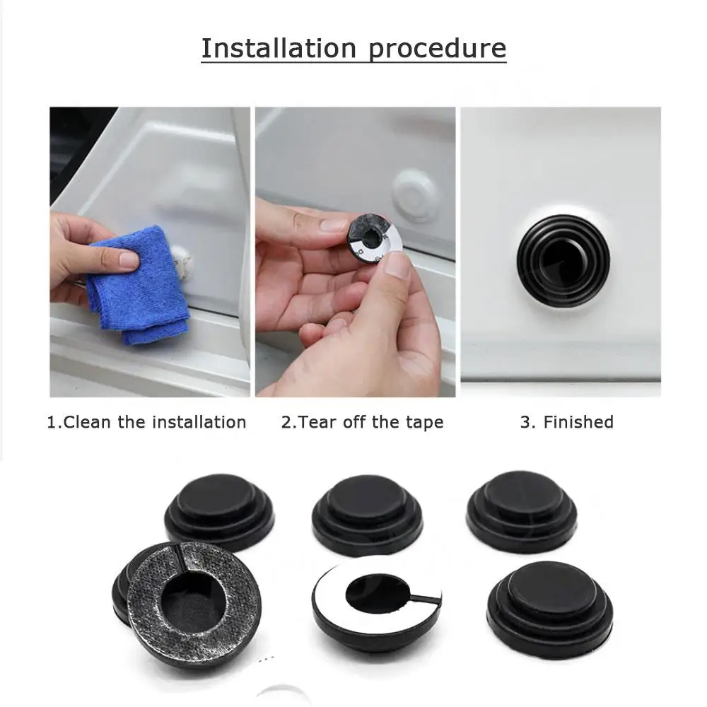 10 Chiếc Cửa Xe Ô Tô Chống Sốc Miếng Dán Hút Miếng Đệm Cho Cốp Xe Ô Tô Cách Âm Miếng Lót Đa Năng Chống Sốc Dày Đệm Đệm