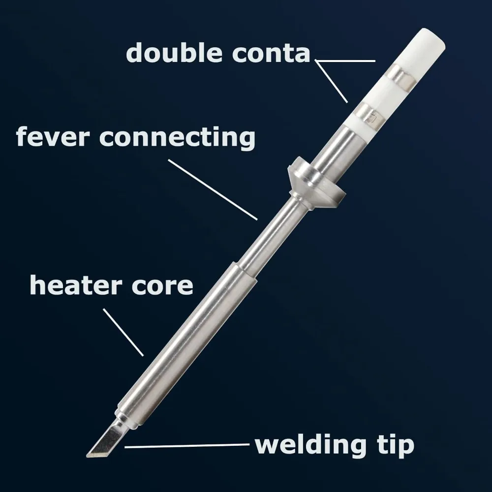 ‌Universal Soldering Iron Tips Set for TS100/TS101/T85  - Fast Heating, Easy Install for Pinecil & More‌