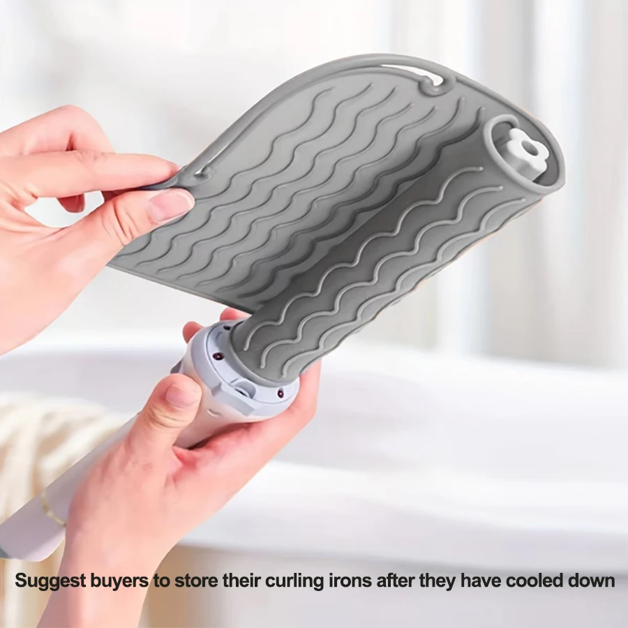 1 PC ซิลิโคนทนความร้อนสำหรับเครื่องมือจัดแต่งทรงผม, แผ่นรองสำหรับดัดผมและเครื่องหนีบผม, แบบพกพาจัดแต่งทรงผมความร้อน