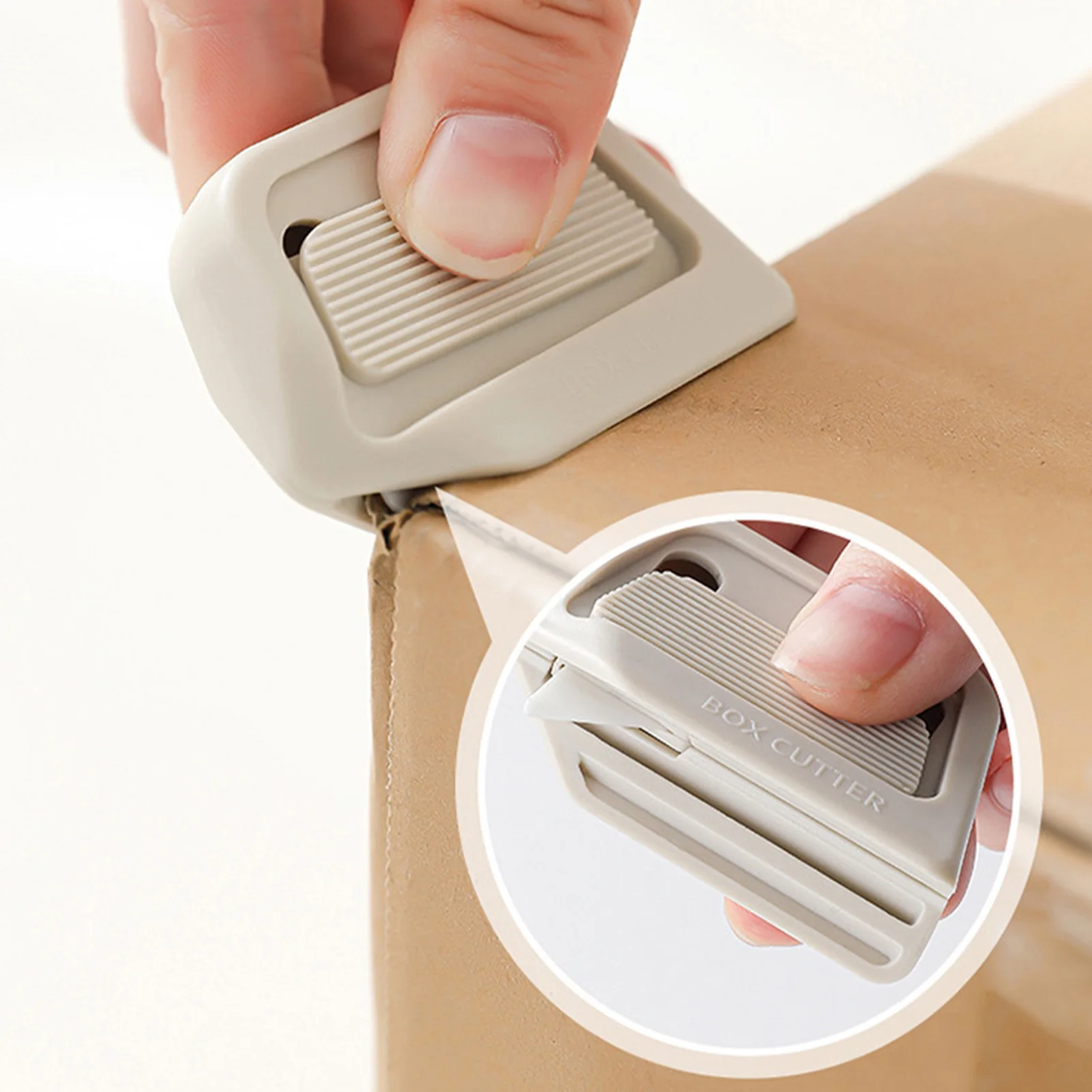 Coupe-boîte Portable, couteau de sécurité antiadhésif magnétique rétractable automatique pour ouvrir les paquets, colis Express et artisanat