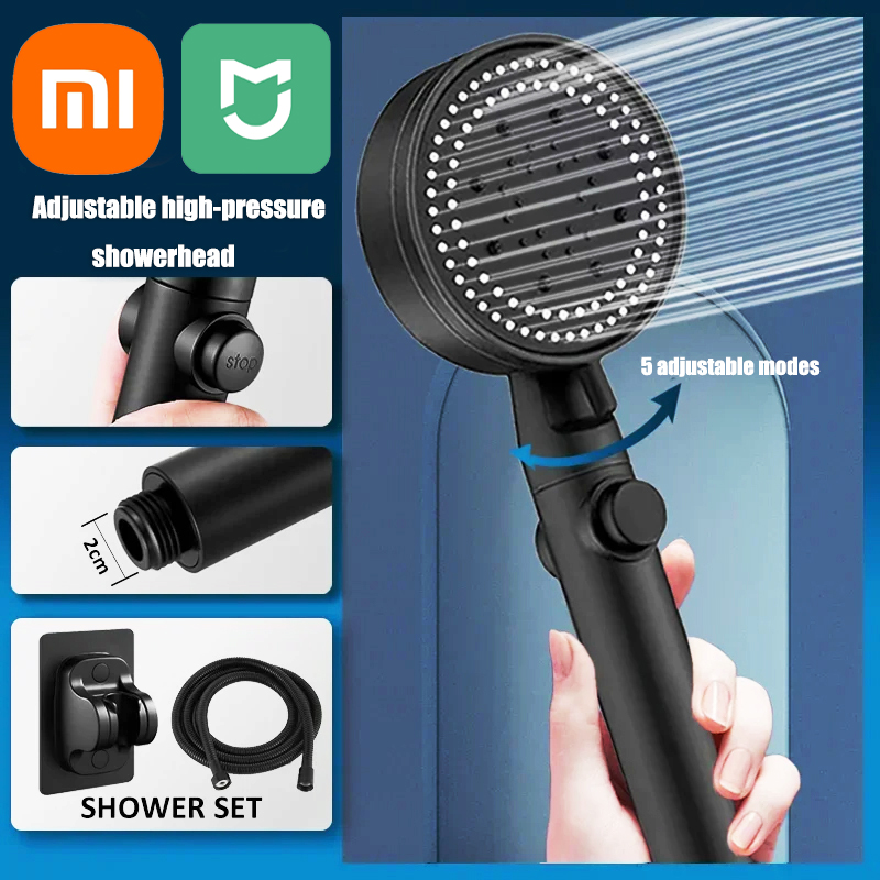 Xiaomi Mijia 5 Modes Adjustable Shower Head Water Saving High Pressure Showerhead Handheld Spray Hangable Bathroom Accessories ﻿