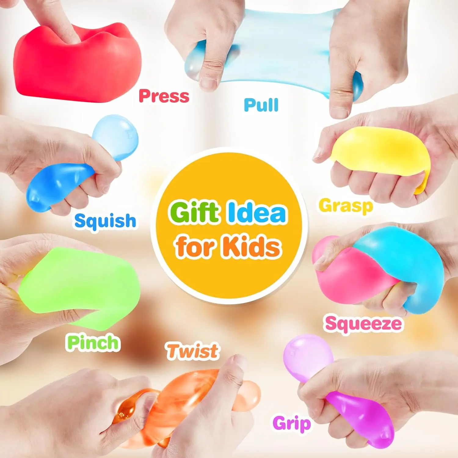 Jouets Squishy Fidget Cube anti-Stress pour la Relaxation, remplis de Gel haute densité, jouets apaisants sensoriels en classe pour enfants et adultes