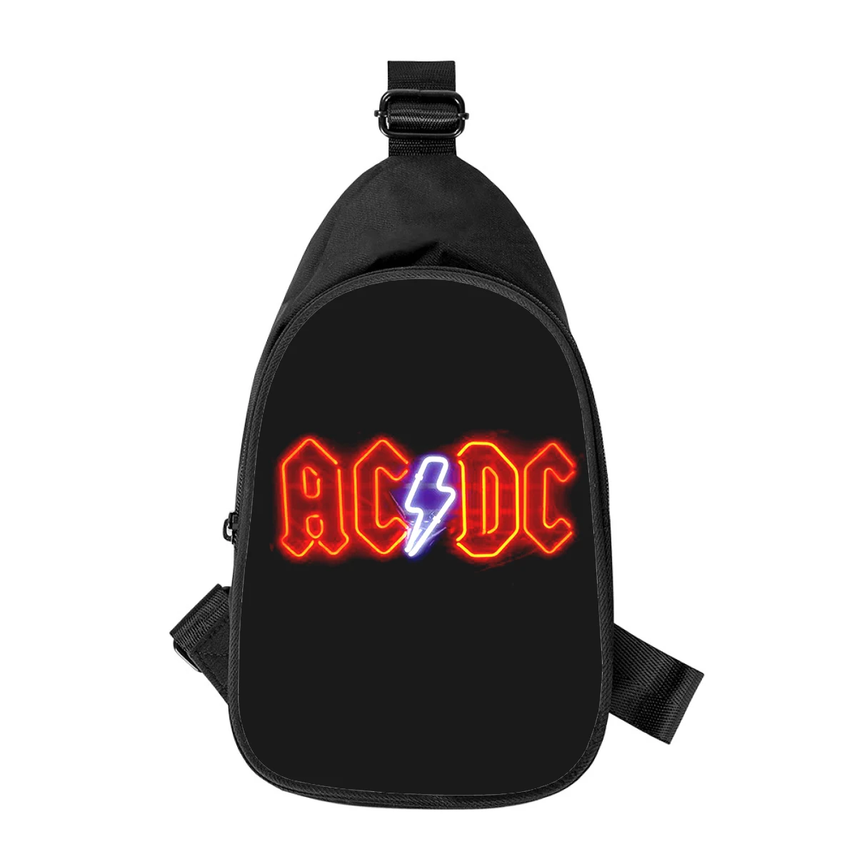 AC DC Band 3D-Druck neue Männer Kreuz Brusttasche diagonal Frauen Umhängetasche Ehemann Schule Hüft tasche männliche Brust packung