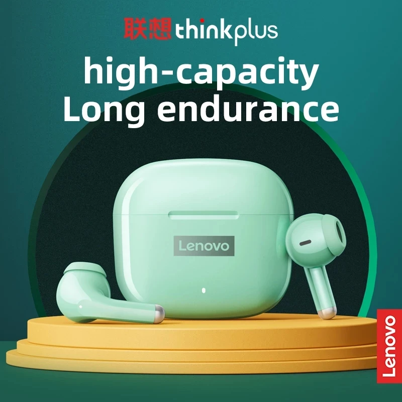 Oryginalne słuchawki Lenovo LP40 Pro TWS bezprzewodowe słuchawki Bluetooth 5.1 sportowe słuchawki z redukcją szumów sterowanie dotykowe 250mAH słuchawki