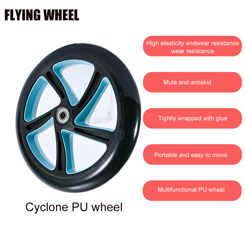 125mm 175mm 180mm 200mm PU inline skateboard roller, suitable for wheelchair skateboard accessories, silent adult roller skates