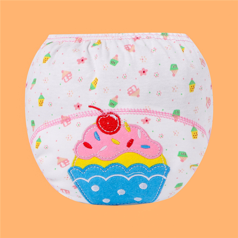 Pañal de tela reutilizable para bebé, pantalones de entrenamiento estampados de algodón, bragas, pañales lavables, ropa interior para niños
