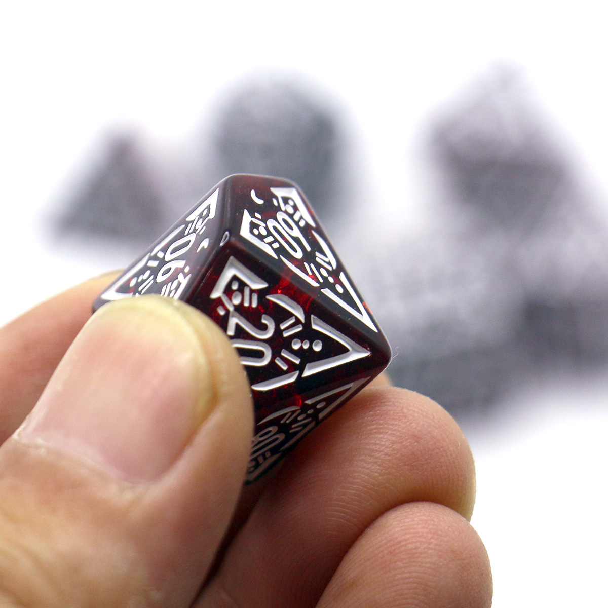 Juego de 7 Uds de dados de juego de mesa de alivio de runas clásicas translúcidas, dados TRPG, dados de juego de mesa poliédricos para juegos de dados RPG
