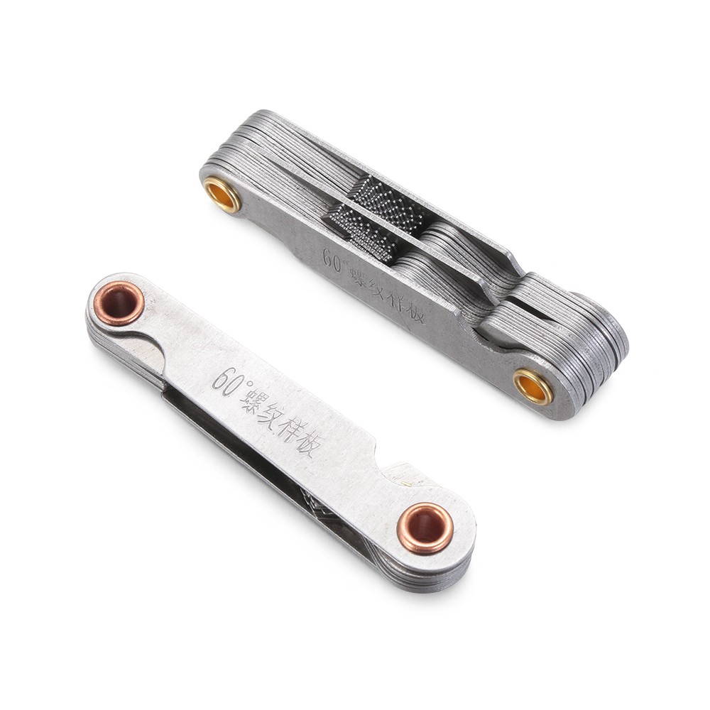 1pc 55/60 graus métrica Polegada rosca plug calibre engrenagem dente parafuso passo medidores centro de medição métrica rosca ferramentas medição