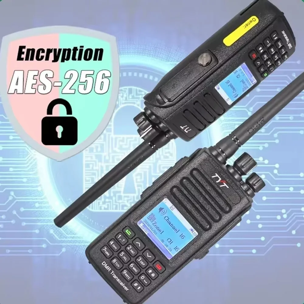 TYT MD-UV390 10W GPS PLUS DMR Digitalradio 5W/10W GPS AES256 Verschlüsselung Optional IP67 VHF/UHF Dual Band Digital Walkie Talkie