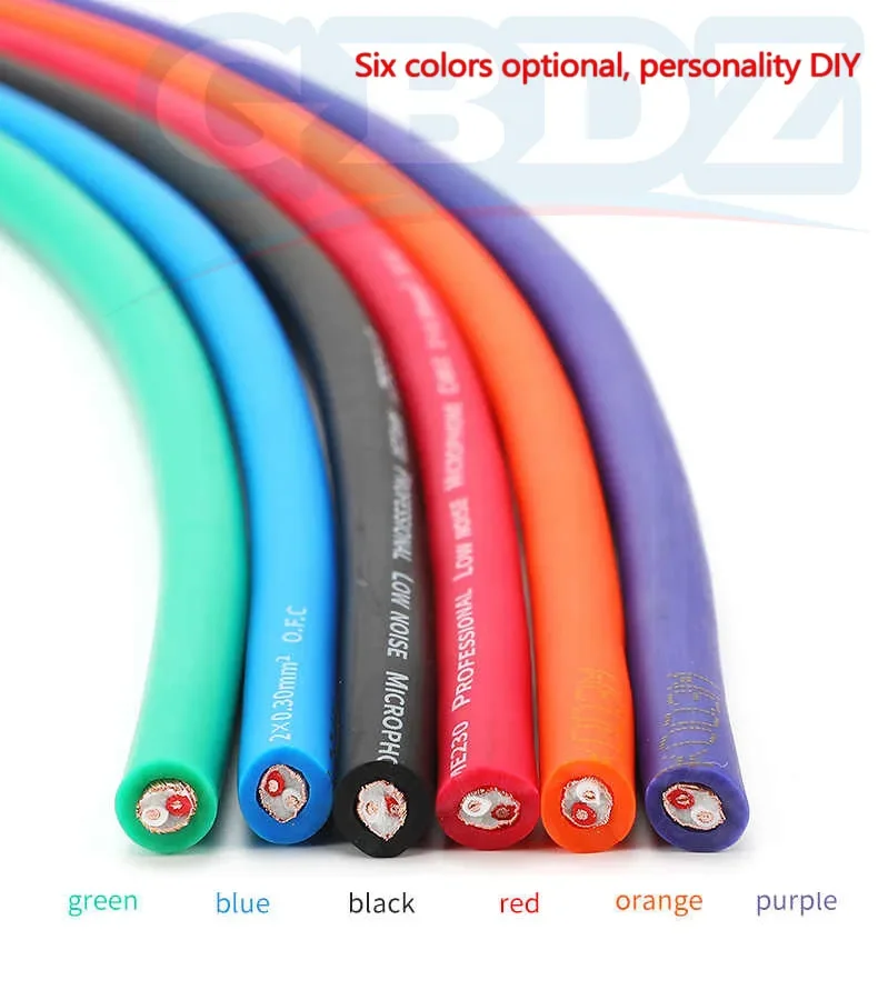 Kabel Audio Mikrofon Dua Inti 1-30M XLR Kabel Terlindung Layar Ganda Diy Mixer Gitar Elektronik Pengurang Kebisingan Tembaga Listrik