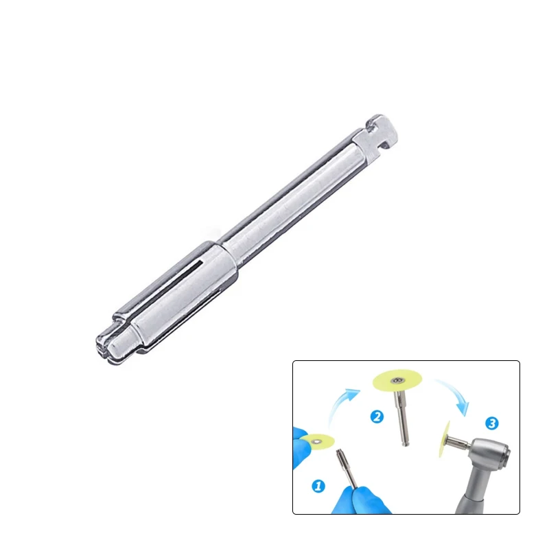 Disco de laboratório dentário de aço inoxidável, mandril dentário adequado para haste ra para ferramenta rotativa de disco de polimento