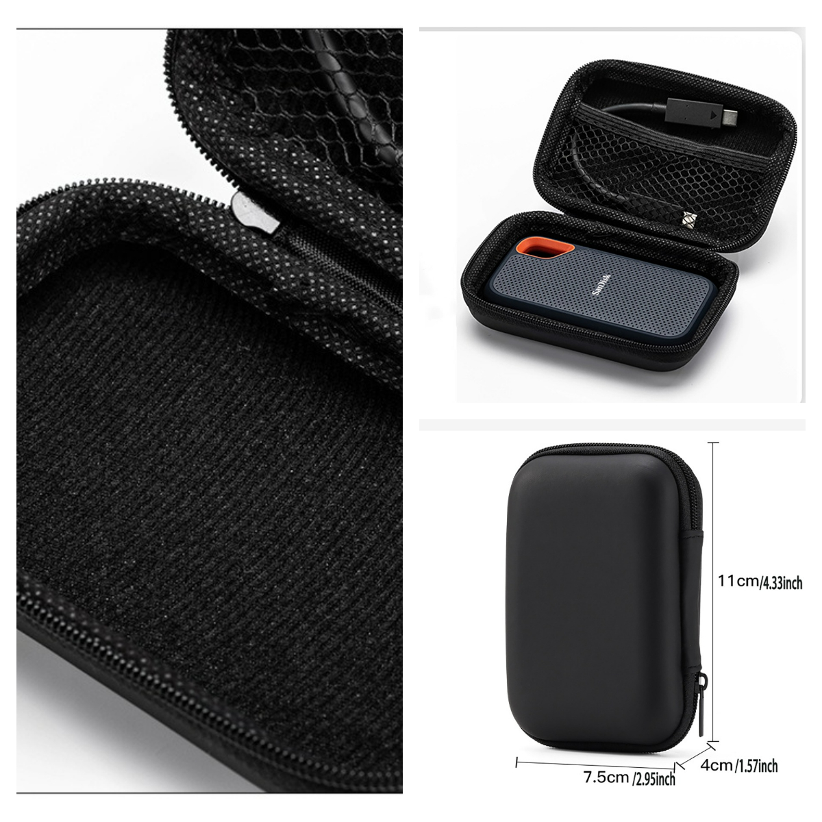 Mini bolsa de almacenamiento para disco duro de 2,5 pulgadas, bolsa para auriculares con cable de datos, bolsa para tarjetas de póker, bolsa de almacenamiento para colección de tarjetas, billetera cero