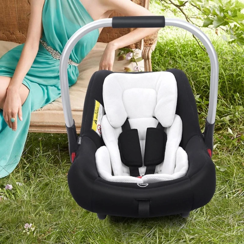 Q81a-ベビーカークッション,幼児用カーシートインサート,ヘッドサポート,枕,通気性のあるサーマルマットレス,首