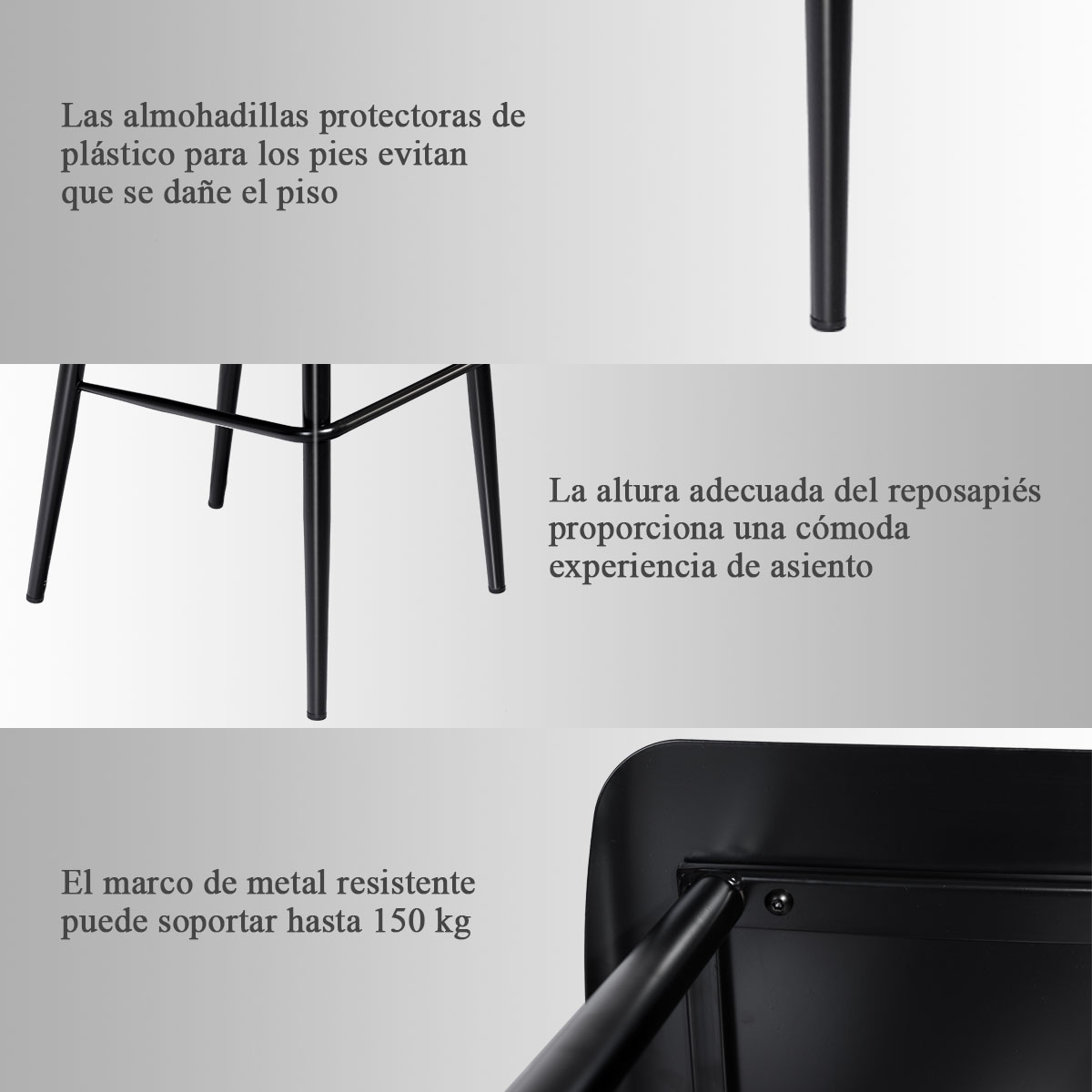 Juego de 2 Sillas de Metal para Comedor, Silla Lateral para Interior y Exterior, Respaldo en Forma de X, 2 Sillas Industriales, Ideal para Bistro/Café/Bar, Capacidad de 150 kg