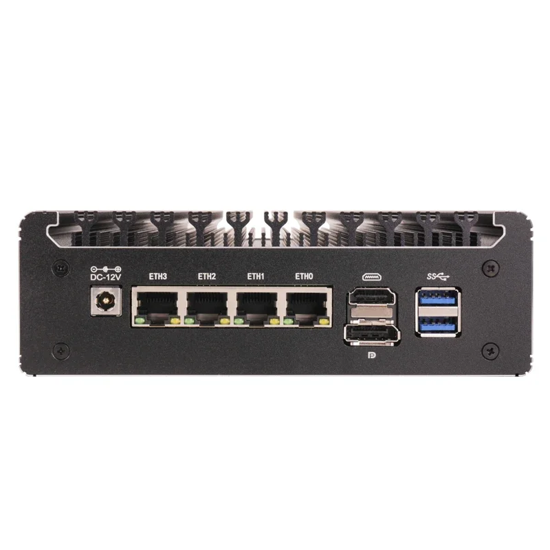Mini Computer with 4 LANs i226-V 2.5G AES-Ni Intel N100 Pentium N6005 Pfsense Firewall Router Server Computer 4*USB 1*COM RJ45