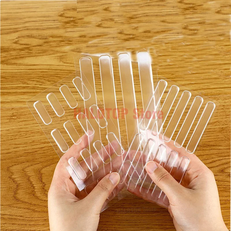 1 Sheet Self Adhesive Buffer Pads Silicone Door Stopper Cabinet Bumpers Wall Protector Furniture Refrigerator Anti-crash Pad