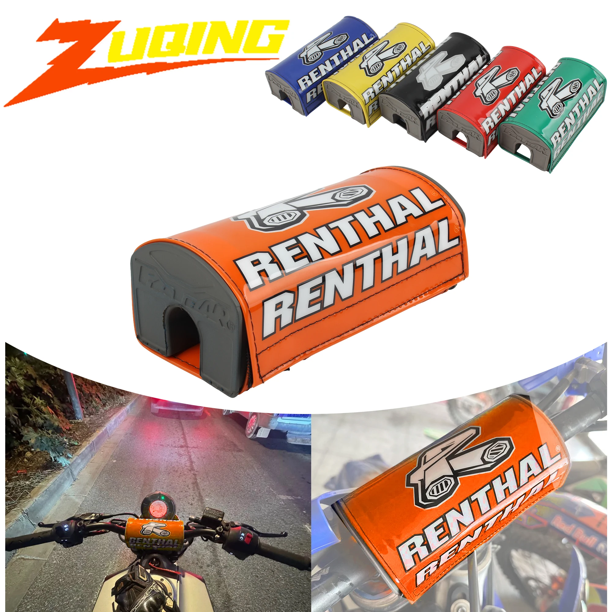 Per RENTHAL 1-1/8 Universale Del Motociclo Manubrio Quadrato Protezioni Per Il Petto Pad Per KTM Yamaha Honda Husqvarna Motocross Enduro