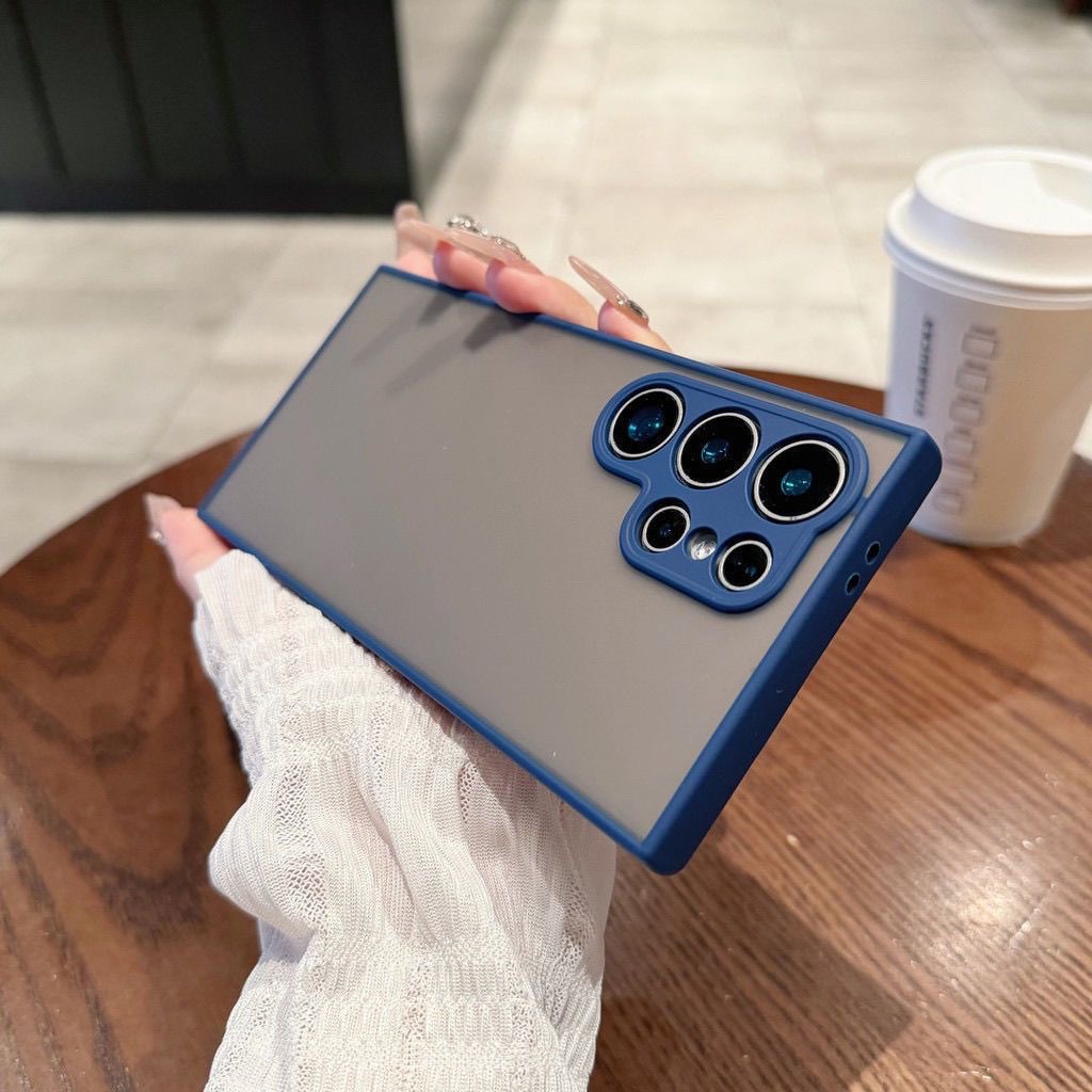 Shockproof Matte Transparent Case For Samsung Galaxy S24  S23 S22 S21 S20 Ultra Plus FE Note 20 10 A52 A71 A53  A34 S25 5G Cover