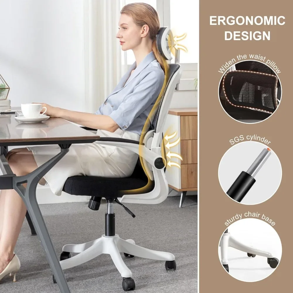 Gamer Chair Home Office Chair High Back Ergonomic Office Chair With Lumbar Support Adjustable Headrest Gaming Computer Backrest