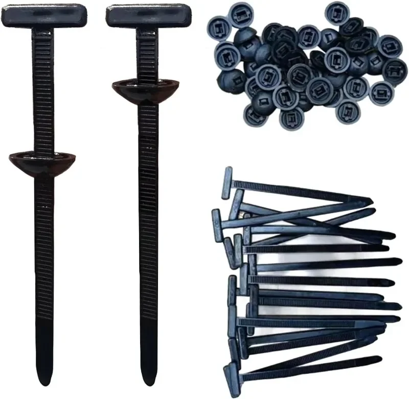 10/30/60pcs Nylon Universal Cable Tie Buckle Pin and Button Zip Ties Self-Locking Fixed Cables Zip Tie Wire Fastening Straps