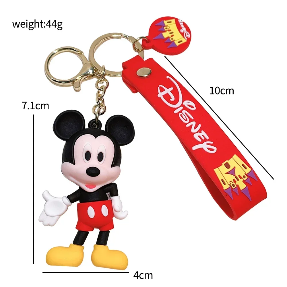 Disney Anime Mickey พวงกุญแจการ์ตูน Stitch น่ารัก Minnie พวงกุญแจนักเรียนกระเป๋าแขวน All-Match Car Key CHAIN คริสต์มาสของขวัญ