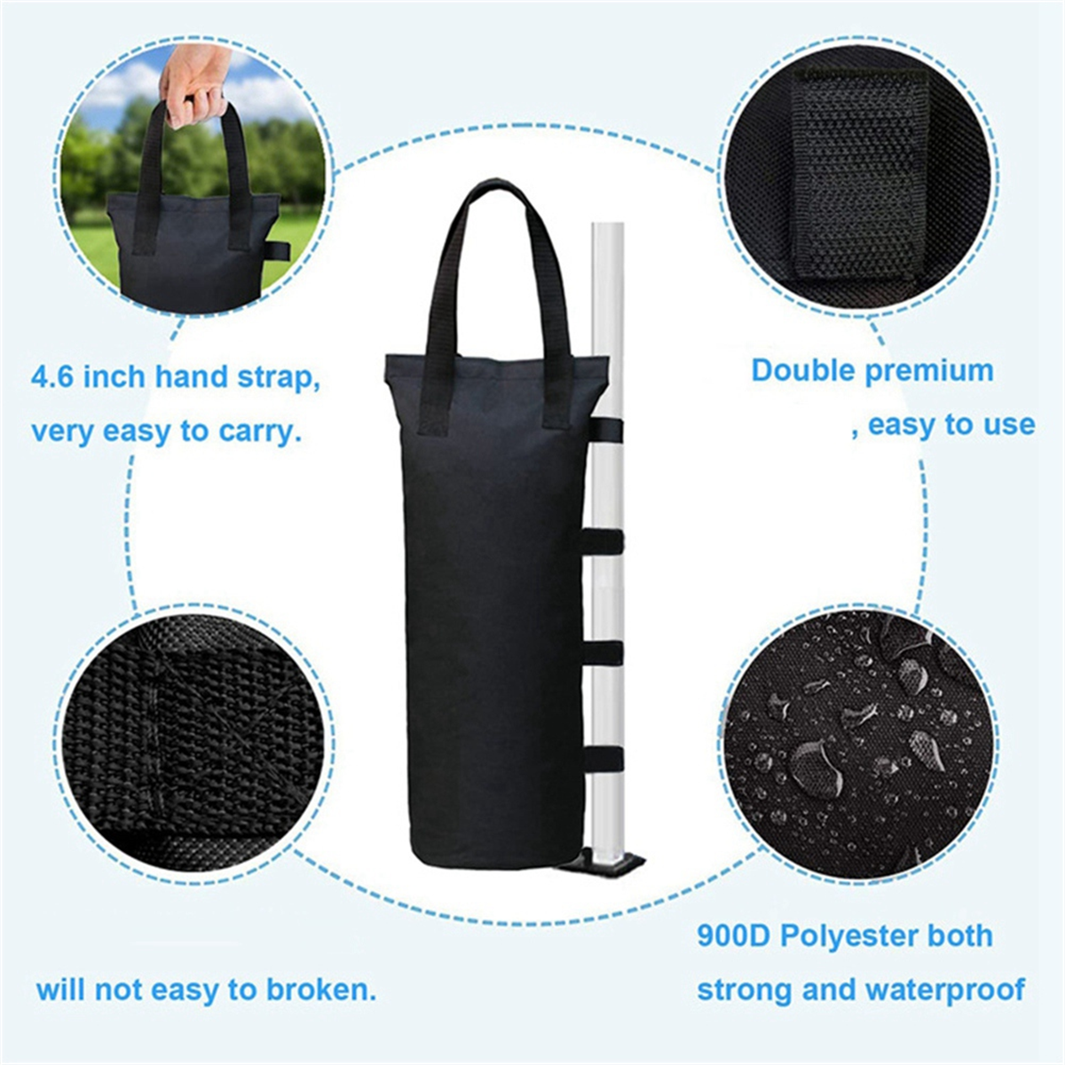 BAAU ガゼボサンドバッグオックスフォード生地加重フィートバッグキャンプ用品アウトドアアクセサリーテント傘用