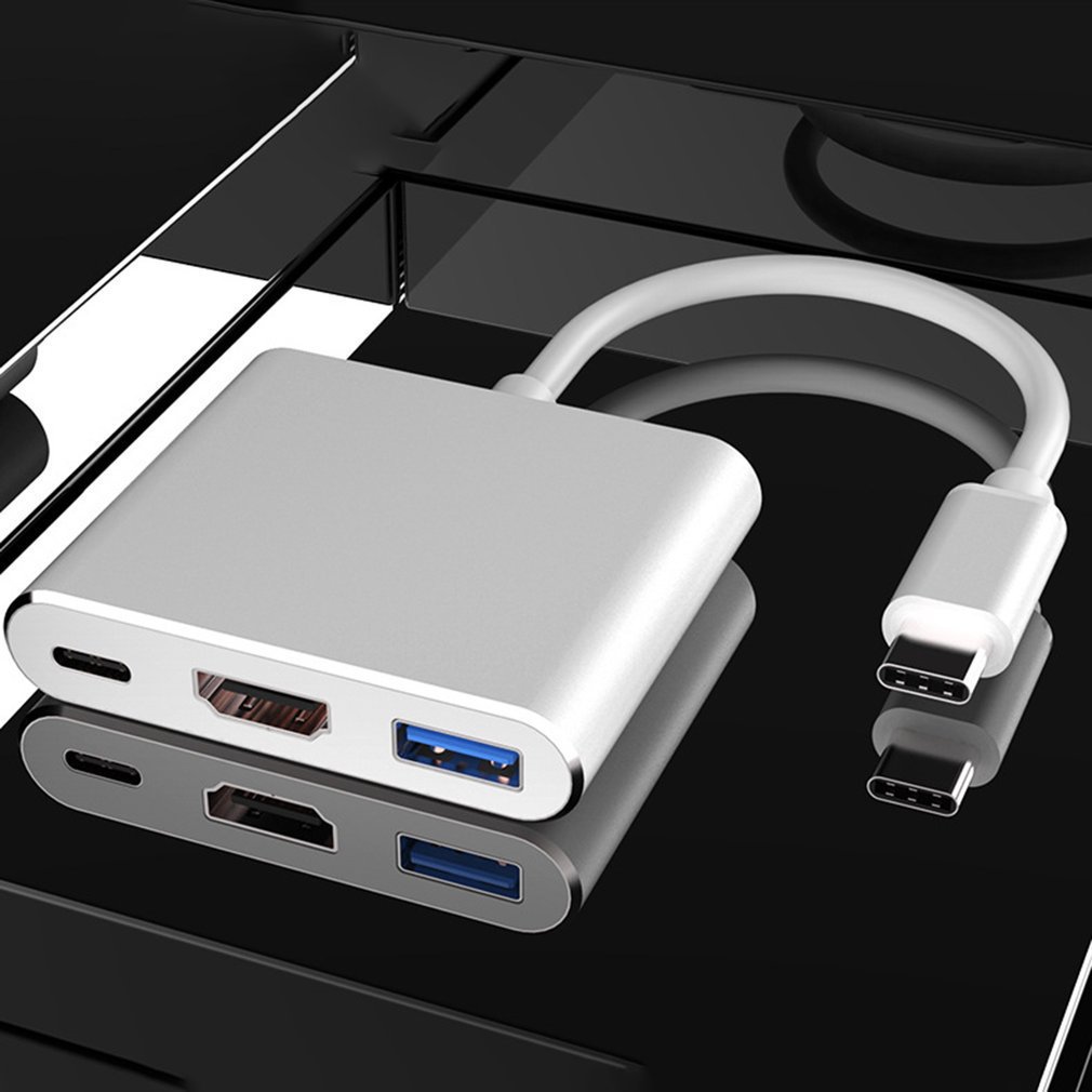 4K TYPE C to HDMI-Compatible Adapter USB 3.0 Hub Type C Charging Converter for Samsung S23 Ultra Huawei Xiaomi Laptop Macbook