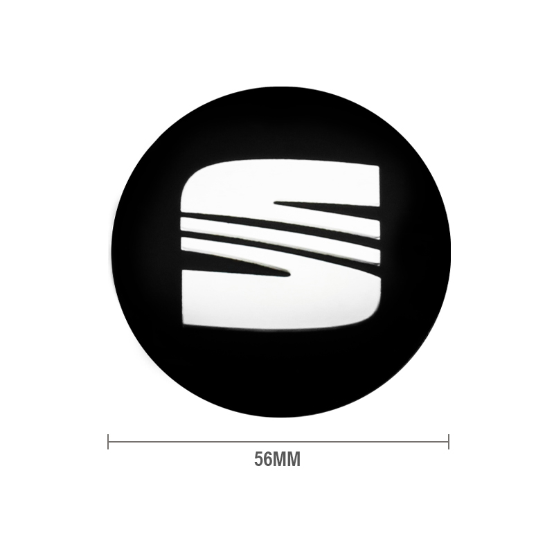 4 pegatinas de tapacubos de centro de rueda de coche, 56 + 60mm, insignia de emblema de cubierta de llanta de coche para Seat Leon cupra MK1 MK2 Ibiza 6J 6F 1P 5F FR Altea