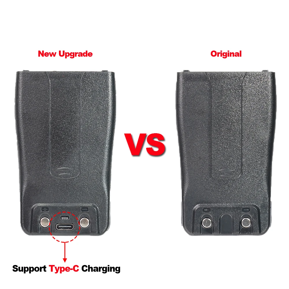 BAOFENG BF-888S Pro Original Battery Upgraded Type-C (USB-C) Charging For BF888S/777S/666S BF-C1 For Retevis H777 RT21 RT24 RT28
