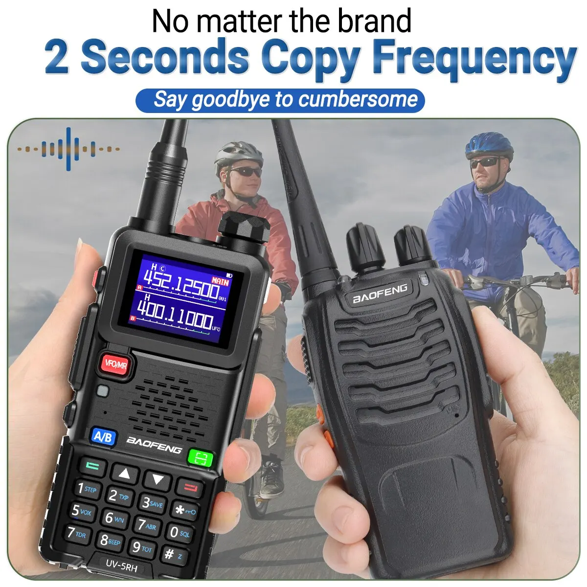 Baofeng UV 5RH 10W Bande complete Walkie Talkie Wirless Frequenza di copia Tipo-C Caricatore Ricetrasmettitore UV 5R aggiornato Ham Radio bidirezionale
