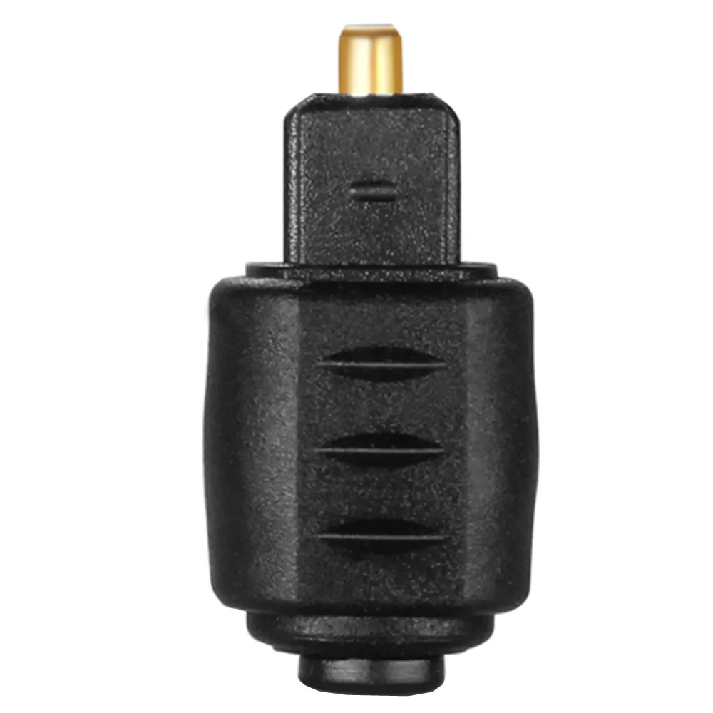 Cabezal de conversión de fibra óptica negra, enchufe Toslink óptico de 3,5mm, Mini conector hembra a adaptador de Audio Digital Toslink M, 1 ud./3 uds.