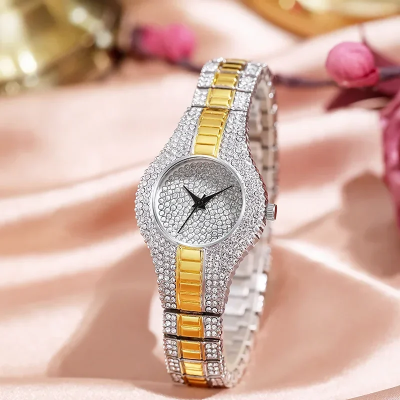 Reloj de pulsera de cuarzo con diamantes de imitación para Mujer, cronógrafo de marca de lujo, nuevo
