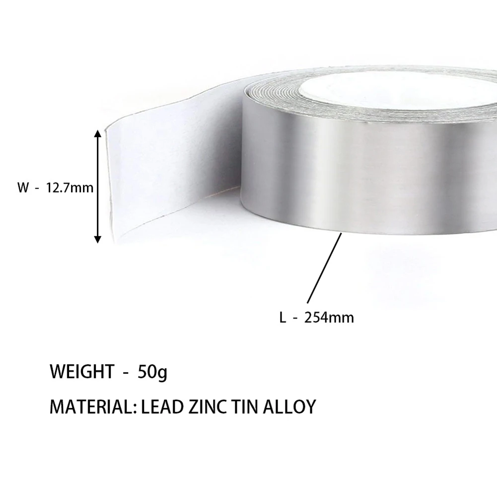 고밀도 리드 웨이트 골프 리드 테이프, 자기 접착, 우드 다리미 퍼터 웨지 클럽 헤드 테니스 리드 테이프, 1 롤, 30g, 50g, 100g