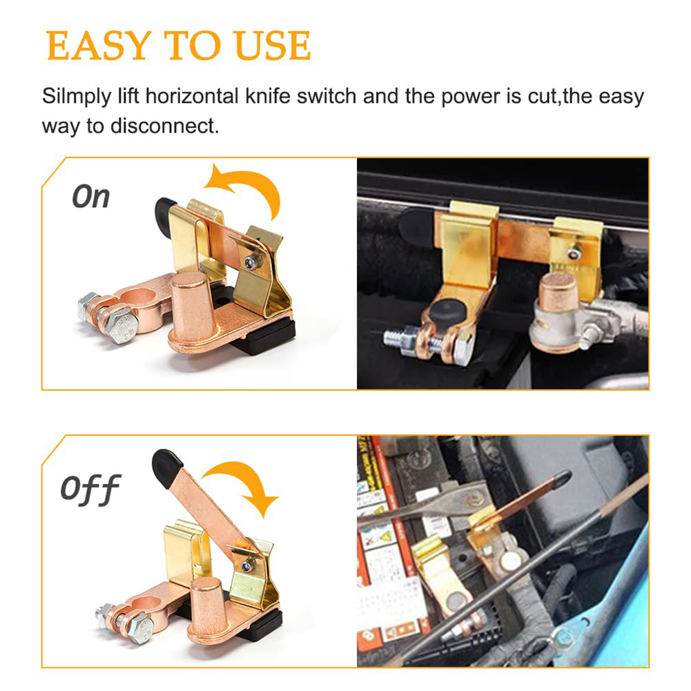 Top Post Knives Blade Master Battery Disconnect Switch Cut Off 12V 24V Auto Car Battery Disconnect Switch Isolator Power Cut Off