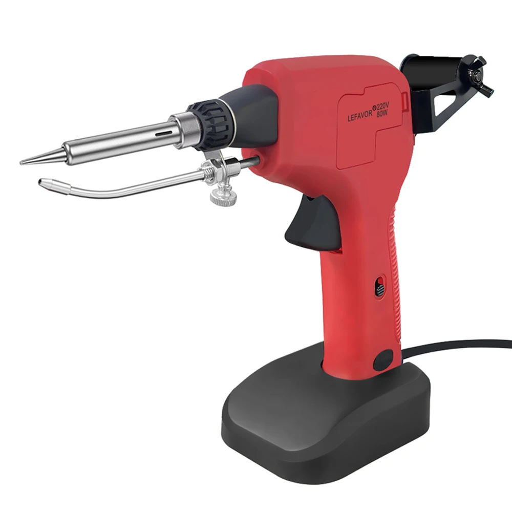 LEFAVOR 80W Soldering Iron Gun Hand-held Internal Heating Soldering Iron Auto Send Tin Gun Soldering Welding Repair Tool