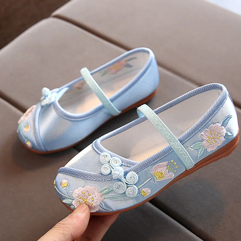 子供の刺繍布靴中国風の女の子の靴フェスティバルヴィンテージ中国の靴新しい子供の靴女の子 CSH1440