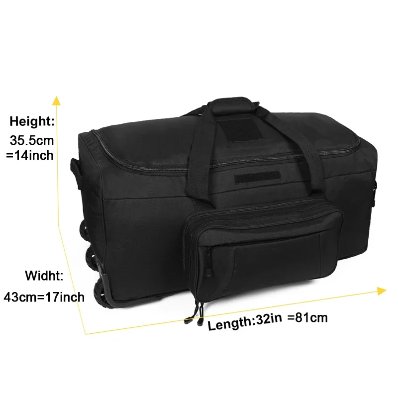 32Inch Dung Lượng Lớn Chiến Thuật Quân Đội Duffel Bag Cán Hành Lý Cho Hạng Nặng Cắm Trại Đi Bộ Đường Dài Hành Lý Du Lịch VaLi 124L