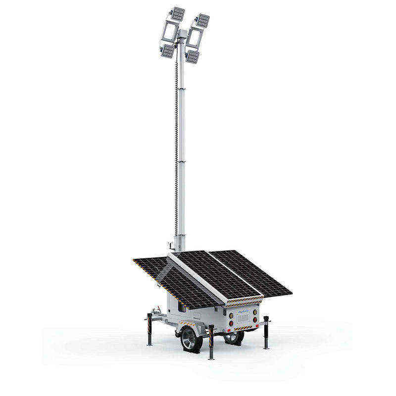 หอคอยไฟแสงอาทิตย์อะลูมินัมอัลลอย6000K 100W