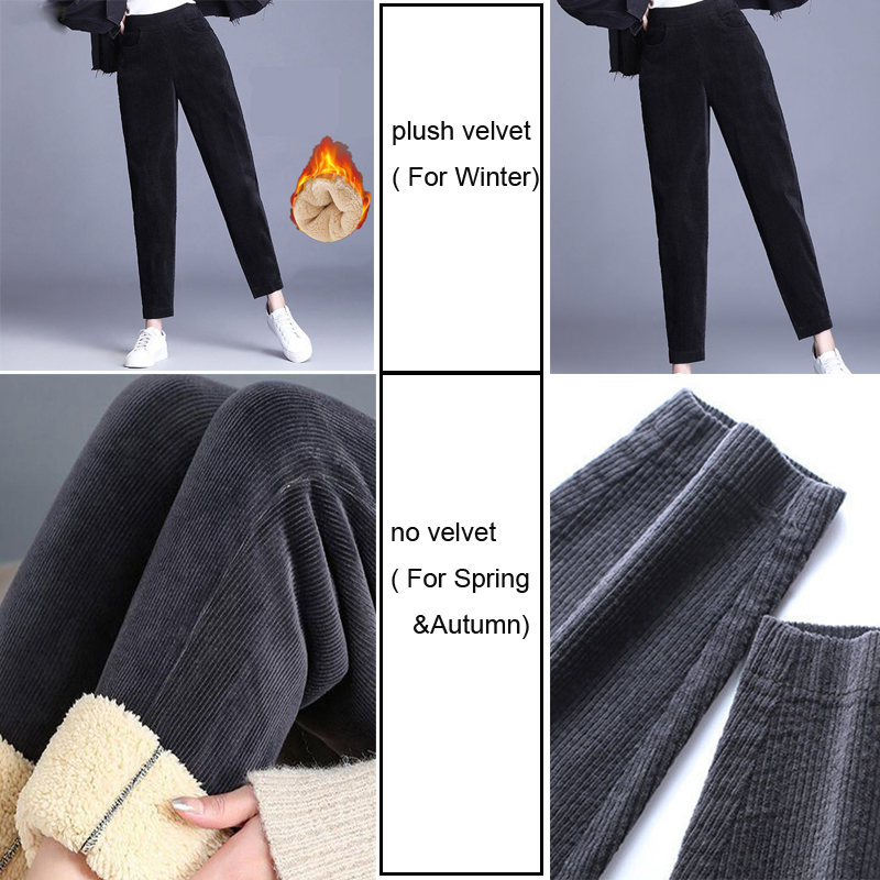 Plüsch dicke Freizeithose Damen Cord warme Hose Herbst und Winter 2022, hohe Taille, Haremshose, Hose für Damen, Бógкиnaden