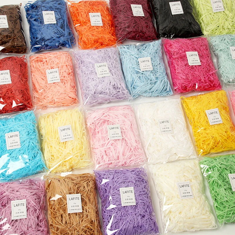 100 g buntes, zerknittertes Papier, Bast, geschreddertes Konfetti, Geburtstagsgeschenkbox, Füllmaterial, Hochzeit, Party, DIY, Verpackung, Dekor