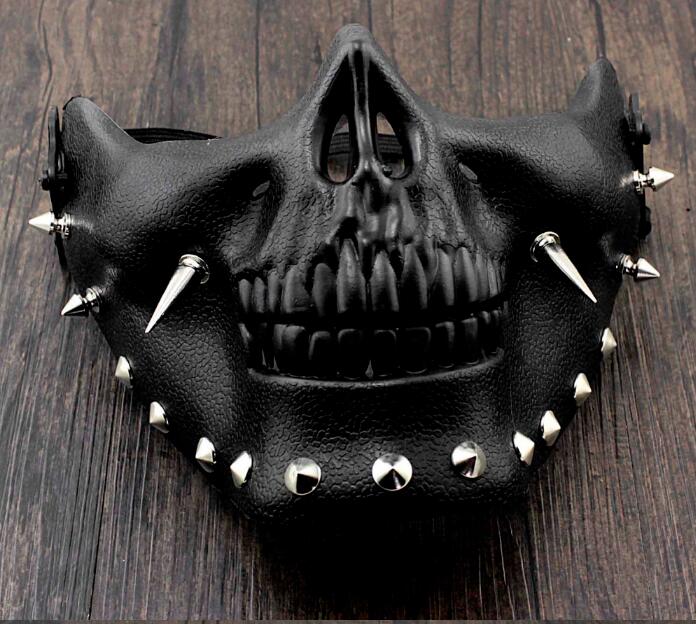 男性用ハーフフェイスマスク,スケルトン,スチームパンク,ハロウィーンパーティー,大人のコスプレマスク,da059