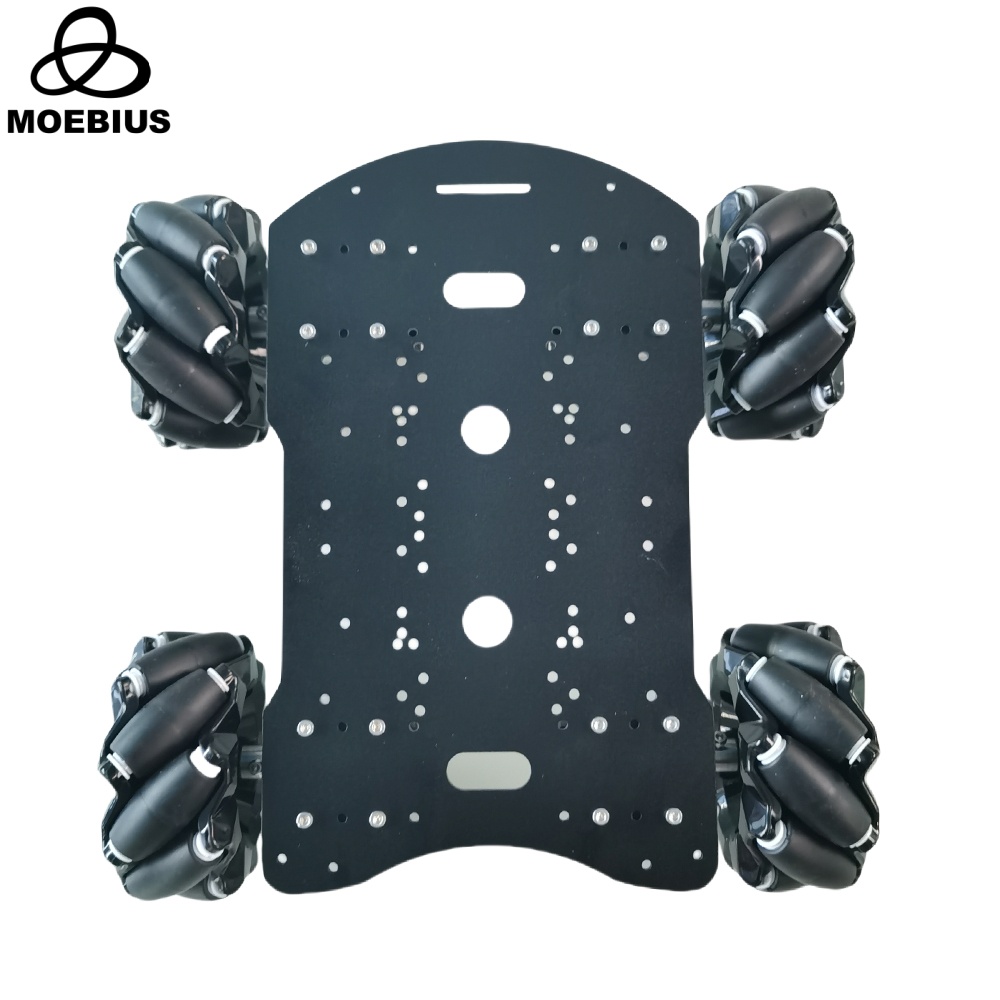 20 kg Last 4WD 97 mm Mecanum Wheel Roboterauto-Chassis-Kit mit DC 12 V Hall-Motor für Arduino Raspberry Pi DIY-Projekt STEM-Spielzeug