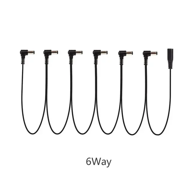Daisy Chain Cable 1 to 2 3 5 6 8 10 Ways Guitar Effect Pedal Accessory 9V DC Adapter Plug Power Cord
