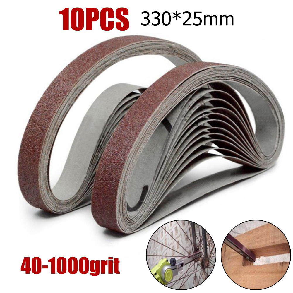 10pcs 25*330mm Sanding Belt 40-1000Grit Grinding And Polishing For Small Abrasive Belt Machine Grinding Polishing